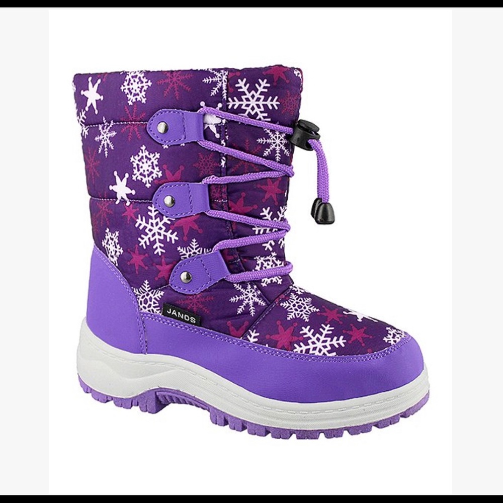 Toddler Purple Snowflake Toggle Boots